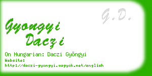 gyongyi daczi business card
