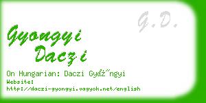 gyongyi daczi business card
